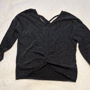 Black Glitter Women's Top